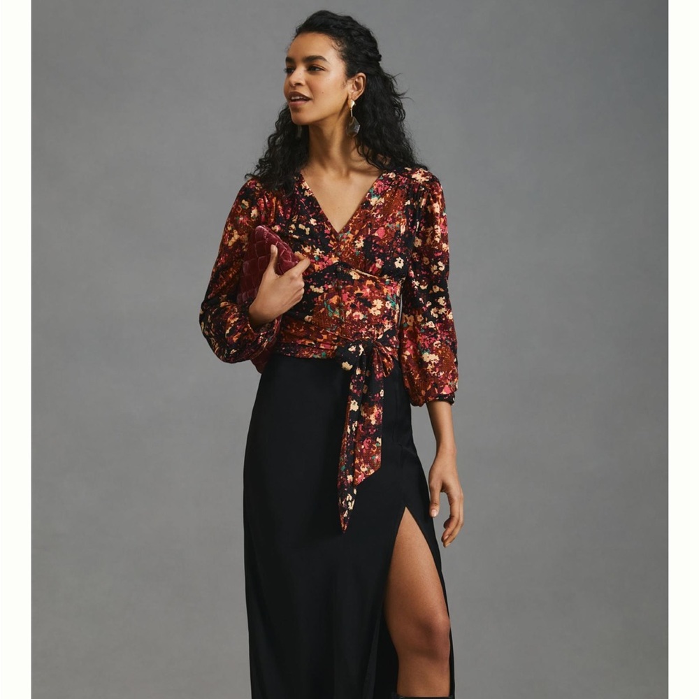 Anthropologie Balloon Sleeve Blouse Size XS